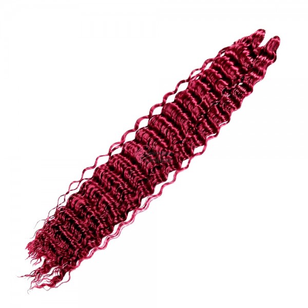 Extensie de par afro Deep Water Wave Twist Crochet de 80 cm Cod ADWBUG Burgundy
